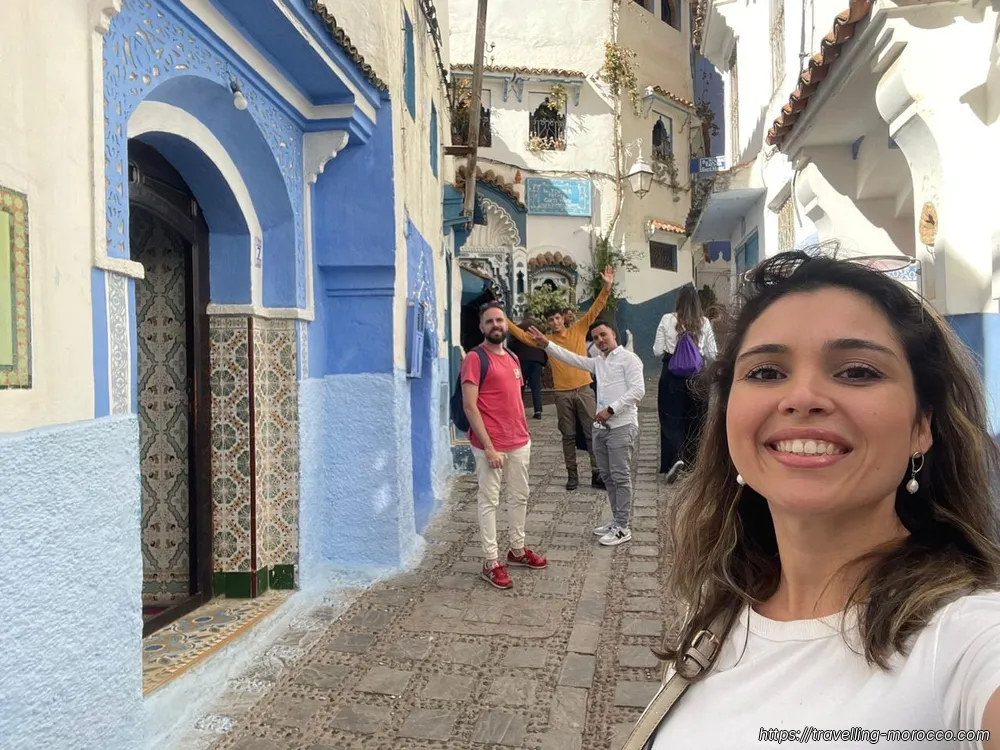 Fes to Tangier (5 days) chefchaouen the blue city selfie